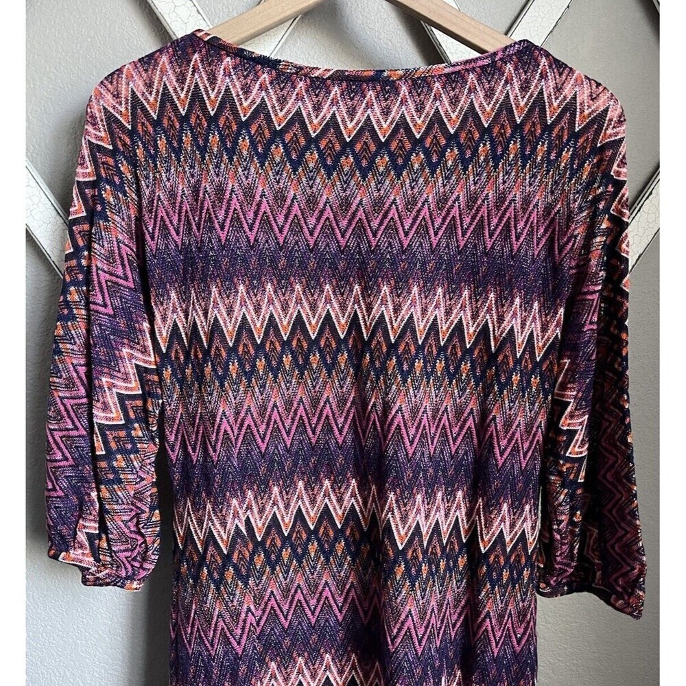 NWT! Trina Turk Nature Women's S Split-Sleeve Knit Dress Multi $398 - Picture 9 of 10